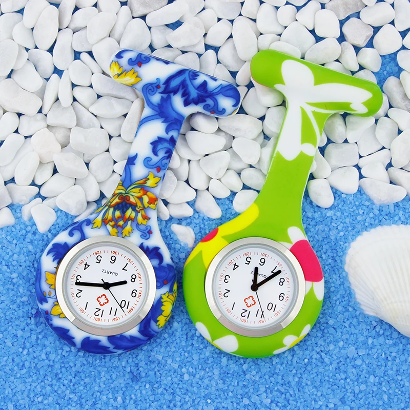 Карманные часы ALK FOB для медсестер силиконовые медицинские с принтом подарок