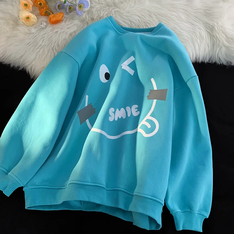 Уличная одежда Nomikuma в стиле Харадзюку женские толстовки винтажные свитшоты