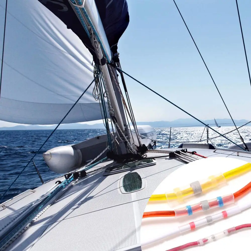 

100/150/250PCS Solder Seal Wire Connectors Kit, Heat Shrink Butt Connectors, Waterproof and Insulated Electrical Wire Terminals