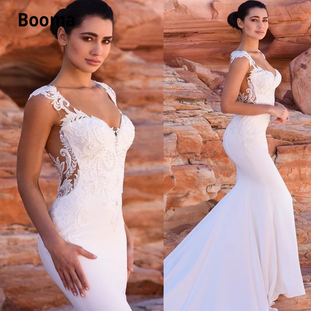 Пляжное свадебное платье-Русалка Booma модель 2020 года привлекательное атласное