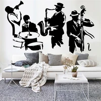 jazz wall decal saxophone instrument tool band musical player vinyl removable wall sticker living room artistic decoration 3139