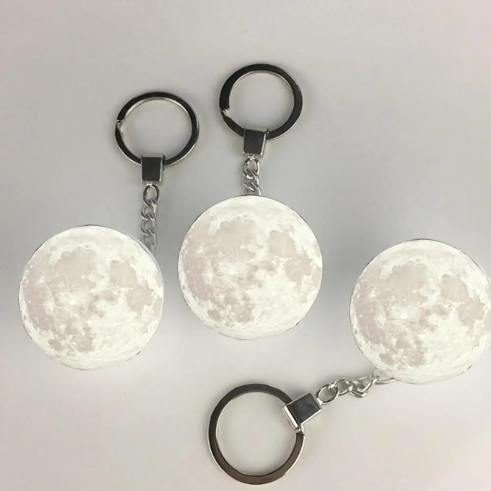 

Переносной светильник в виде Луны с 3D рисунком, декоративный ночник для ключей, креативная аккумуляторная Светодиодная лампа в форме Луны с...
