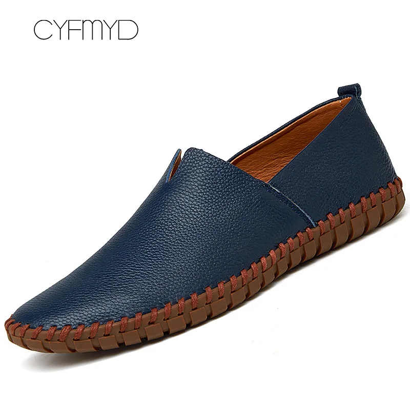 

Men's genuine leather shoes slip-on breathable loafer man comfortable increase casual shoes men large size 5.5-16