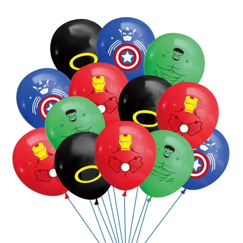 

12inch Marvel Super Hero Hulk Latex Balloons Party Decoration Captain America Kids Birthday Baby Shower Balloons Supplies