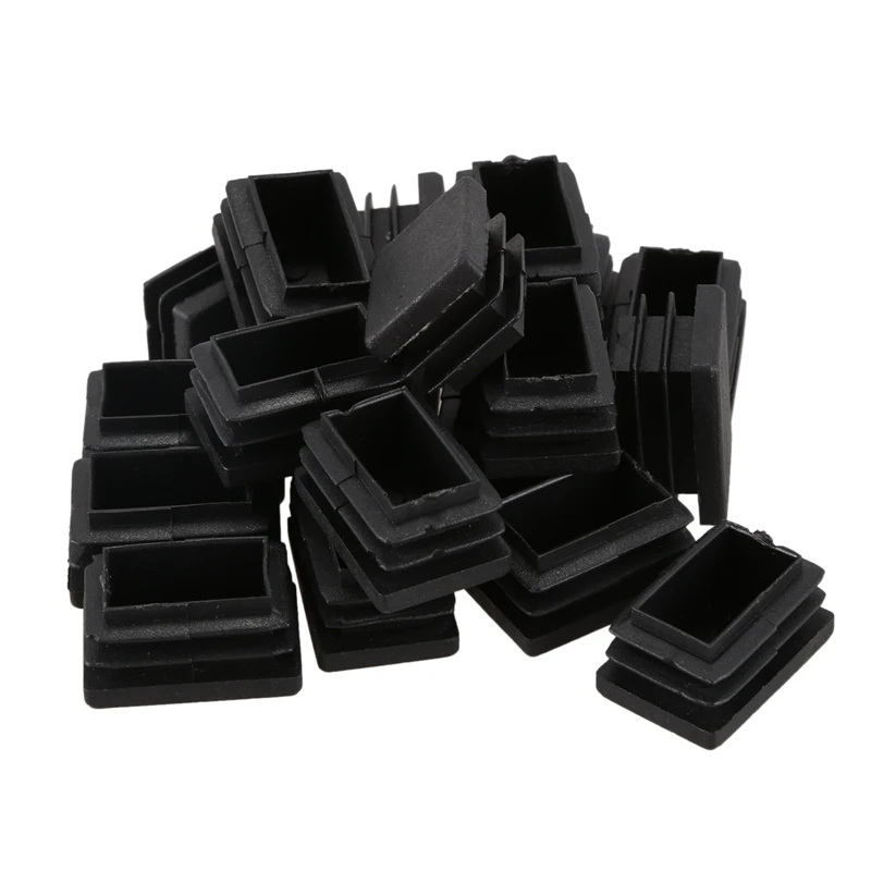 

Professional20 pcs Plastic Rectangular End Cap 30mm x 20mm Threaded Pipe Tube Insert Rubber feet