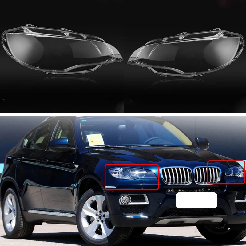 

Новинка чехол для лампы для BMW X6 E71 2008-2014 xDrive 35i 40i 50i автомобильные передние стеклянные крышки объектива Крышка для передсветильник света авт...