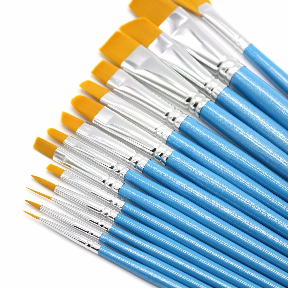 

15pcs Boxed high quality Nylon hair Paint Brush Set Multifunction Brushes Brushes for Watercolor Acrylic Oil Art supplies
