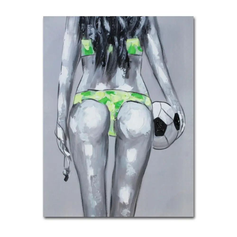 Football Baby Paintings Abstract Canvas Paintings Cool Wall Art for Living Room Sexy Girl Wall Decor for Bathroom