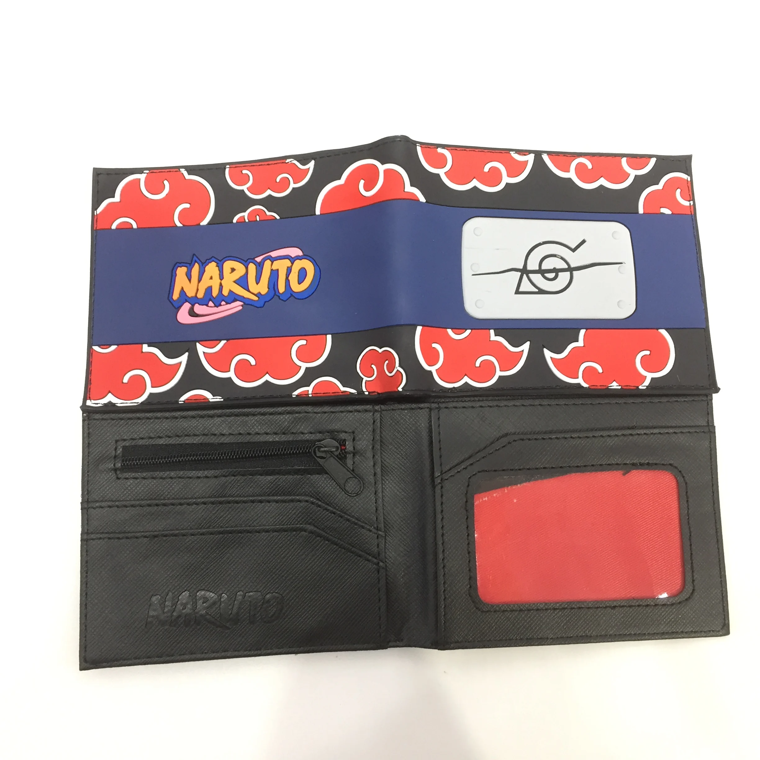 Мультяшный аниме-кошелек Kakashi Sasuke черный лист деревня Konoha ниндзя кошелек с