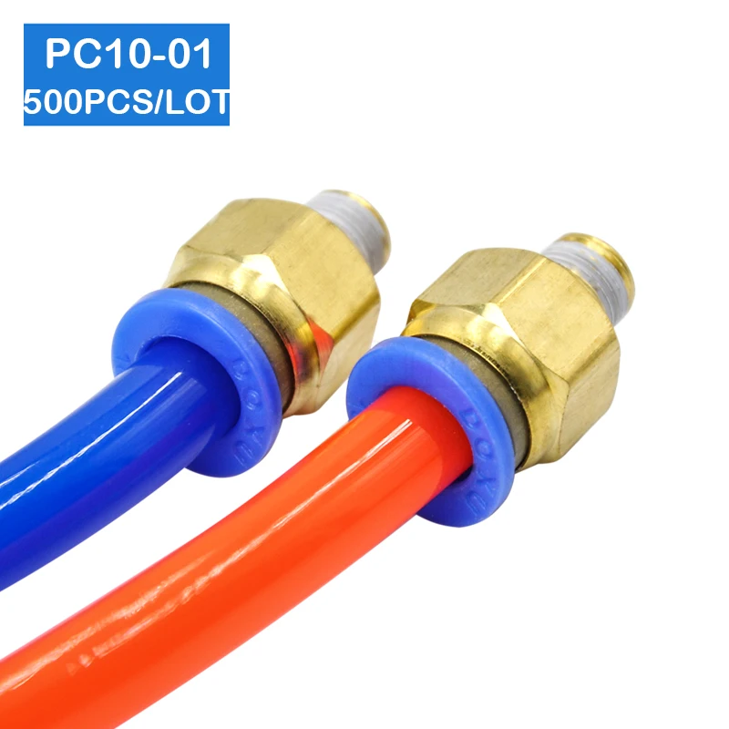 

500pcs a lot Free shipping BSPT PC10-01, 10mm to 1/8' Pneumatic Connectors male straight one-touch fittings