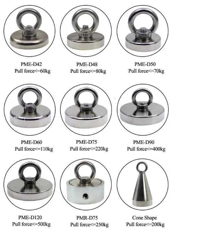 D20 D25 D32 D42 D48 D60 D75 D90 D120 мм Heavy duty Неодимовый магнитный крючок магнитами для крепления