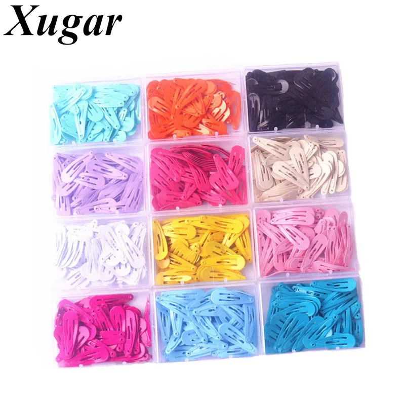 50 шт./лот 3 см яркие цвета заколка для волос девочек BB металлические защелки капля