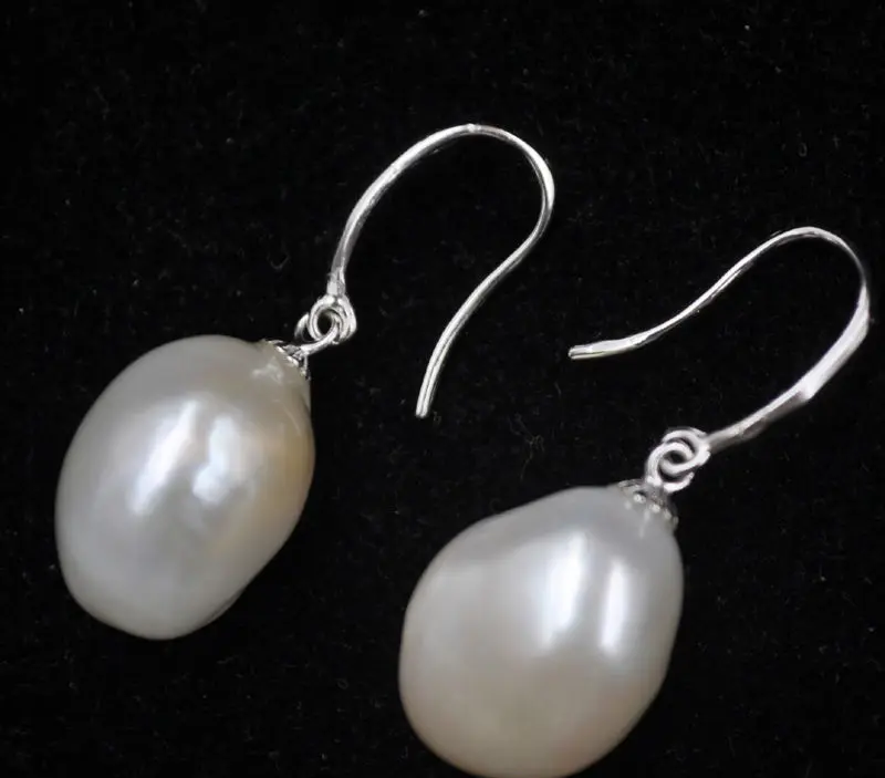 

wholesale 10 Pairs mix 12-14mm similar Baroque pearl dangle earrings s925 Hook