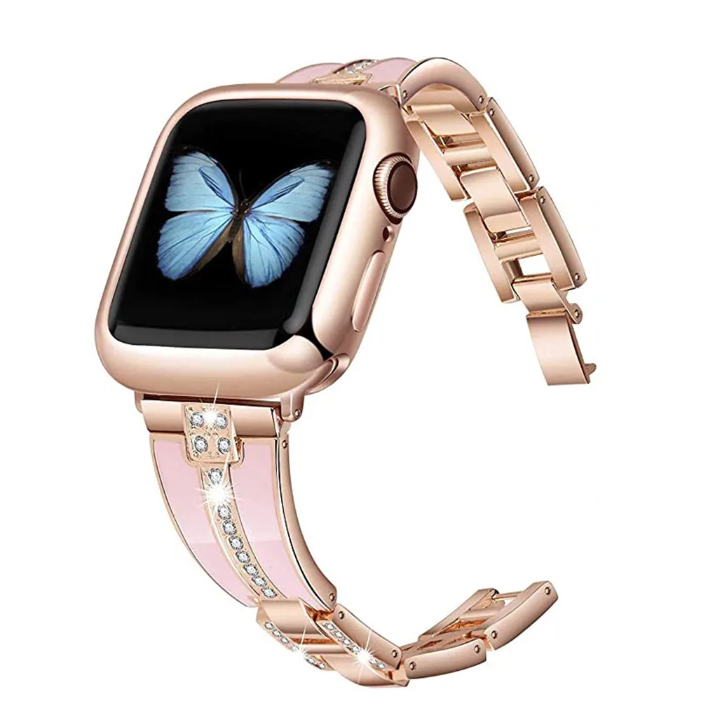 

Браслет из нержавеющей стали для Apple Watch Band SE 6 5 4 40/44 мм iWatch series 3 42/38 мм