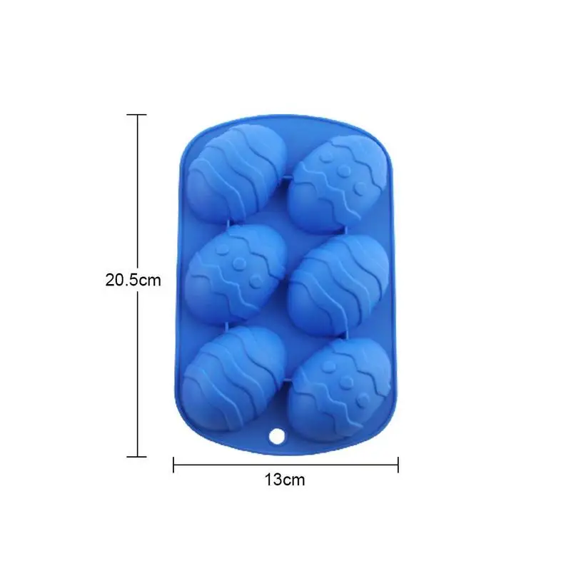 

DIY 3D Cake Chocolate Moulds Silicone Cake Tools Creative 6-Holes Easter Egg Shaped Molds Kitchen Baking Mould Tools
