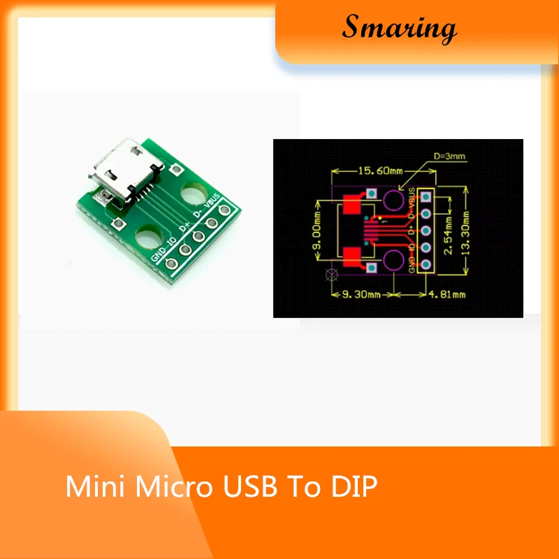 10 шт. адаптер MICRO USB Для DIP адаптера|usb to|usb to dipusb dip adapter |