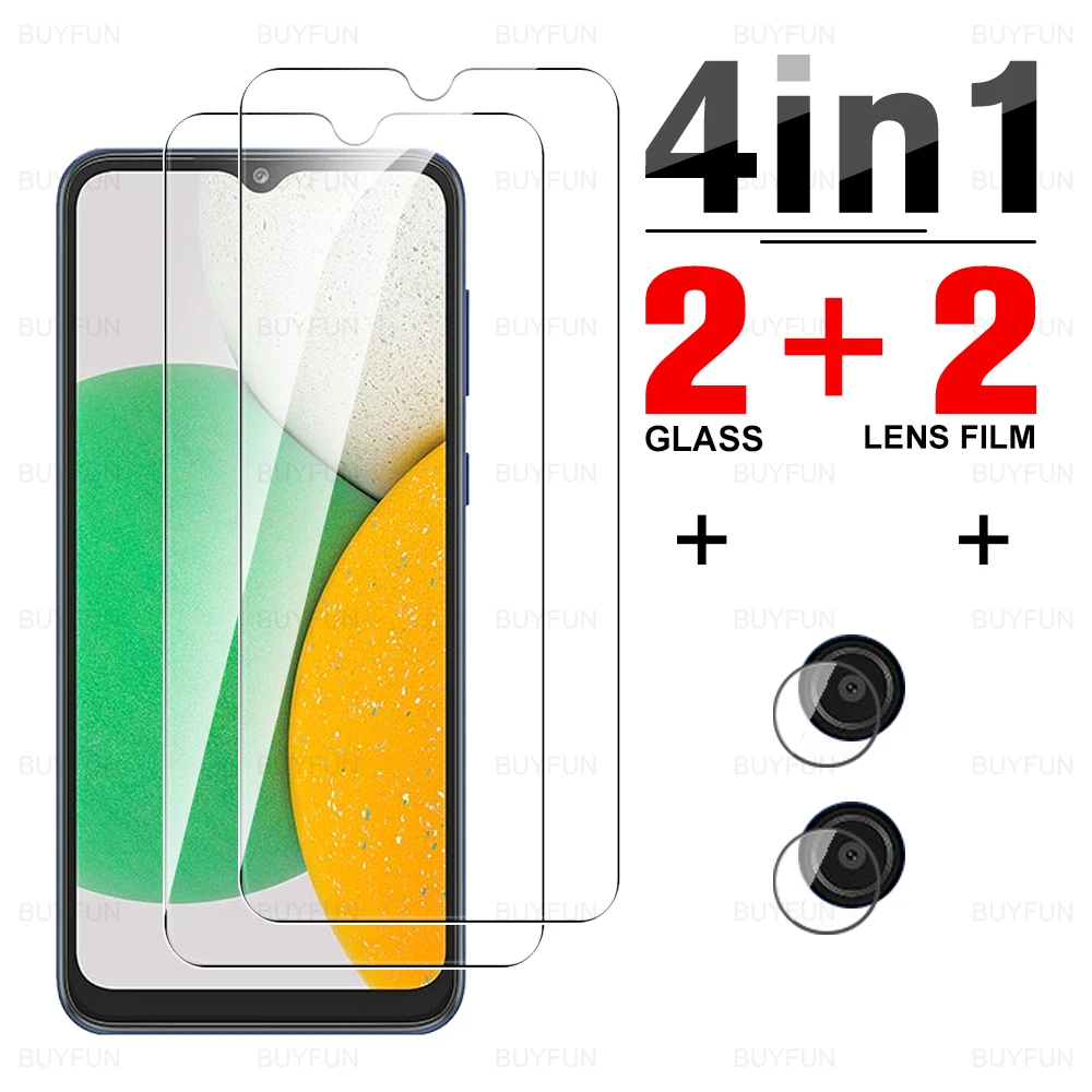 

4 в 1, защитная пленка для экрана Samsung A03 Core, 6,5 дюйма, закаленное стекло для Samsung Galaxy Galax A 03 Core SM-A032F, защитная пленка для объектива