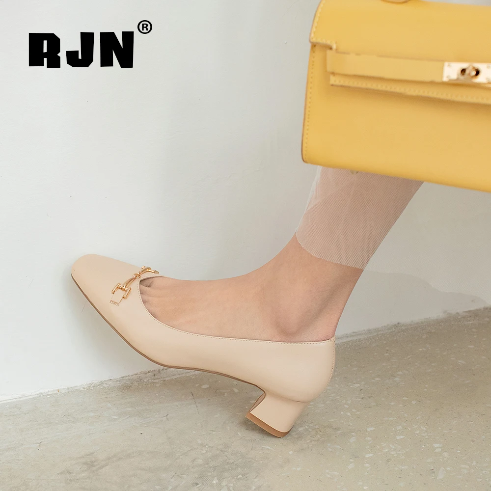 

Команде RJN 2021 Новинка; Весенние женские туфли-лодочки на высоком каблуке с Высококачественная Мужская обувь ручной работы из натуральной ко...
