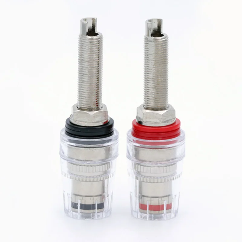 

50pcs Brass Binding Post HIFI Terminals Rhodium Plated,19MM Binding Post HIFI Speaker Amplifier Audio Plug Match 4mm Banana Plug