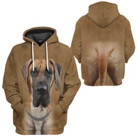 3d printed animal hoodies dogs great dane for women unisex harajuku fashion animal hooded sweatshirt casual jacket pullover