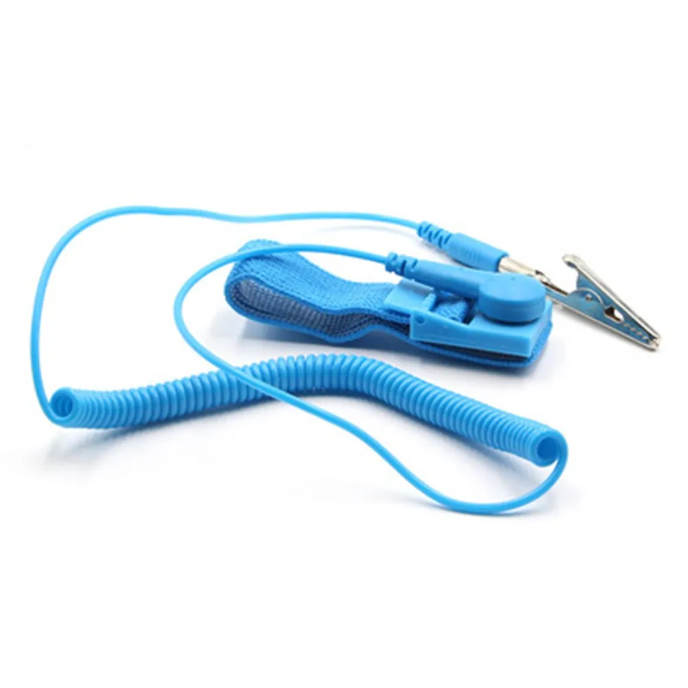 

Adjustable Electronics Tweezers Anti Static Blue Bracelet ESD Ground Strap