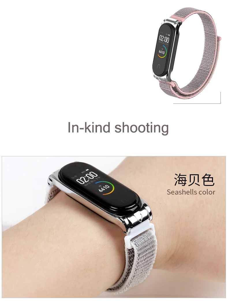 Нейлоновый браслет-петля для Xiaomi mi, ремешок 4/3, mi Band 4, аксессуары для Xiaomi mi, ремешок 3, сменный ремешок