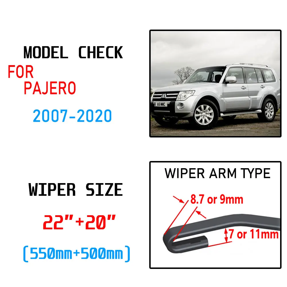 Щетка стеклоочистителя переднего стекла для Mitsubishi Pajero 2007 ~ 2020 Shogun Montero V80 V87 V93 V97