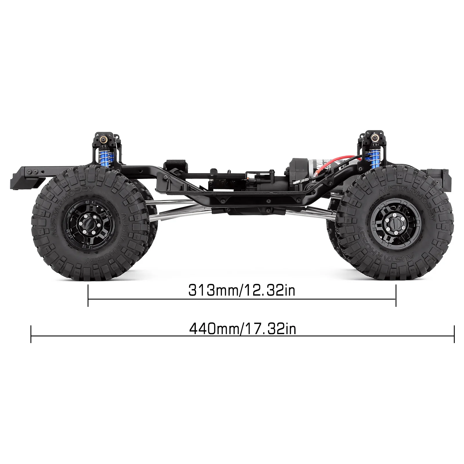 INJORA 2-скоростная трансмиссионная рама TRX4 с мотором для 1/10 RC гусеничного
