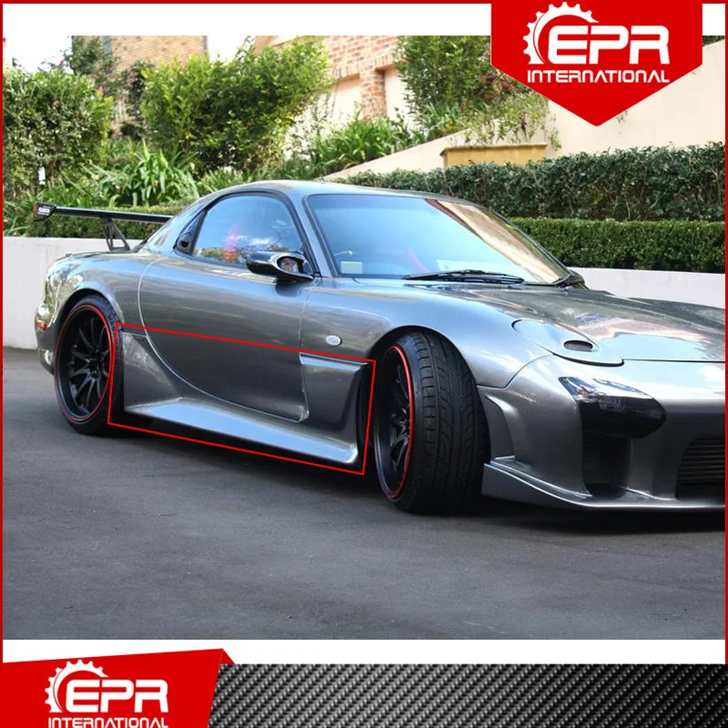 

For RX7 FD3S FEED Style Glass Fiber Side Skirt Trim RX7 Racing Part Body Kit FRP Side Skirt FD3S Accessories
