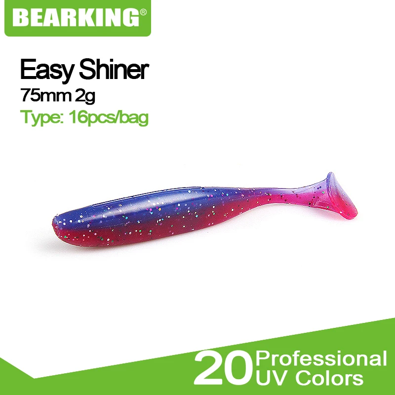 2019 BEARKING Shiner 75 мм 2 г 16 искусственных приманок воблеры мягкие приманки Shad карп