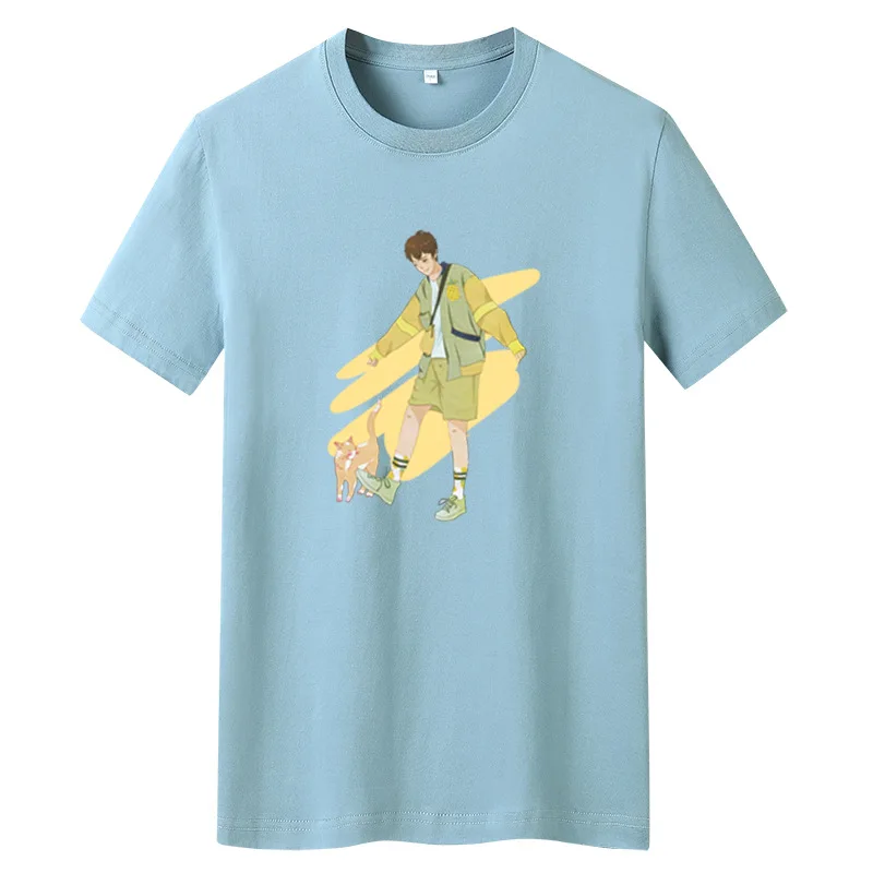 

Summer Men/Women Novelty Cotton Short-Sleeved T-shirt Fashion Anime Print T-shirt Men Funny Top