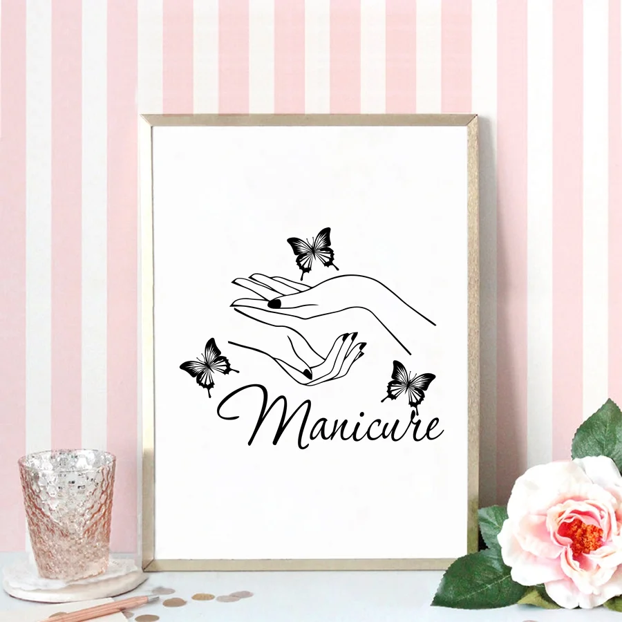 Настенная картина для салона красоты и ногтей постер на холсте рисования