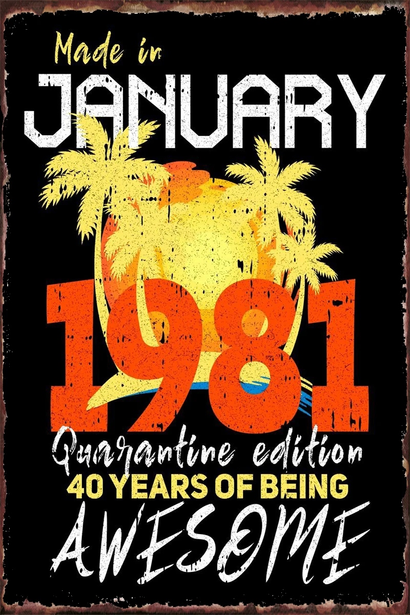 

Жестяные таблички в стиле ретро для декора стен, 1981 год