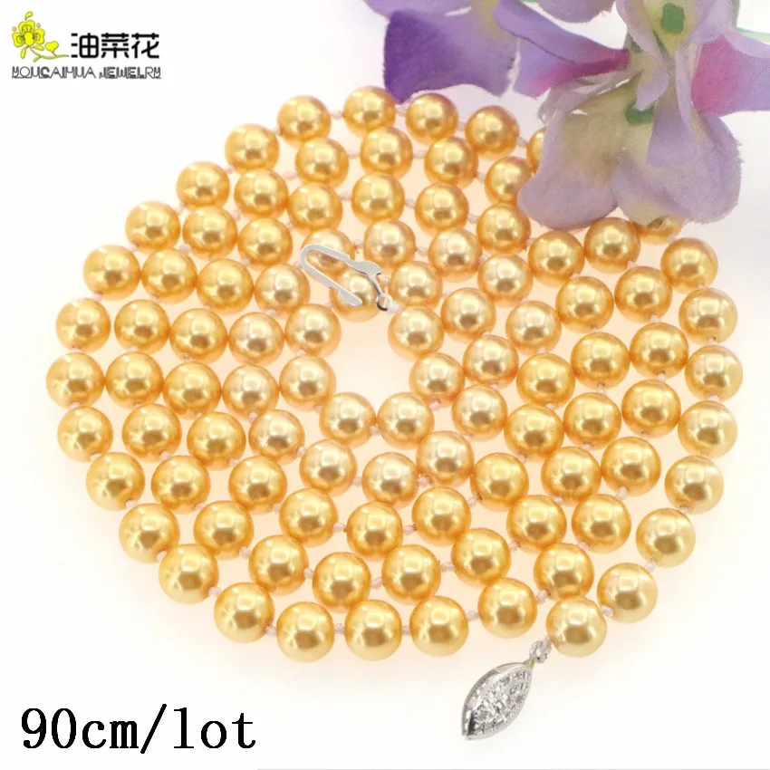 Высшее качество Лидер продаж модное длинное ожерелье 8 мм с жемчужными бусинами