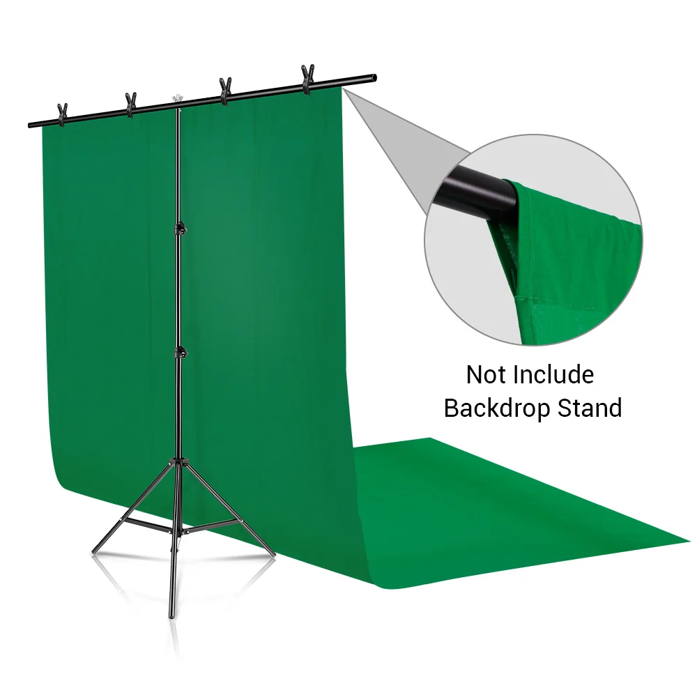Green Solid Color Backdrop Polyester Fabric Background for Photography Wrinkle Resistant Washable Portrait Shooting |