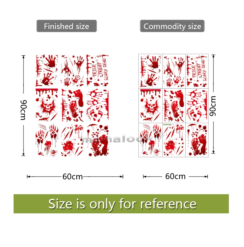 

Halloween static sticker holiday window glass scene decoration sticker wall sticker