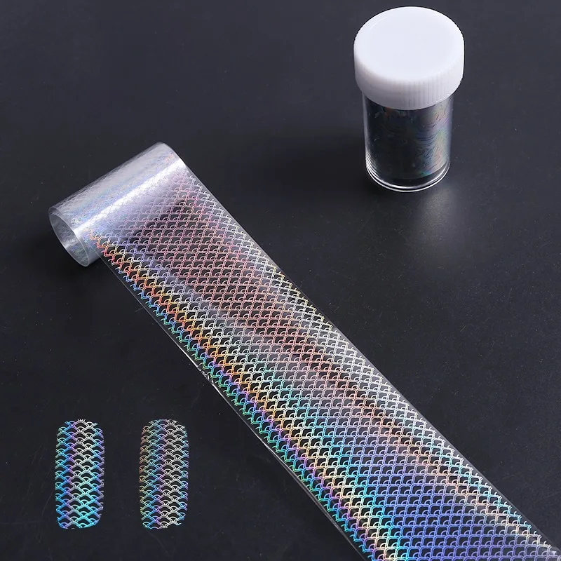 1 Roll Nail Foil 1 мм, 10 шт./лот, цветная Блестящая лента для ногтей, Набор наклеек для ногтей, украшения для ногтей, сделай сам, советы для ногтей, гель, аксессуары для маникюра - Цвет: 1 Roll Nail Foil