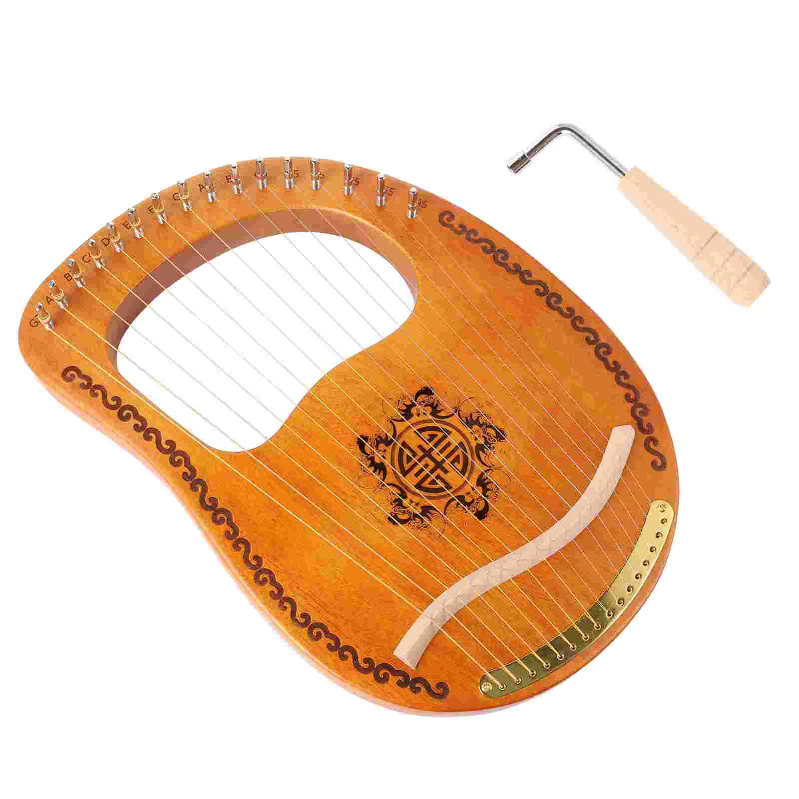 

Wooden Harp Musical Instrument For Children Adult 16 Strings Lyre Harp