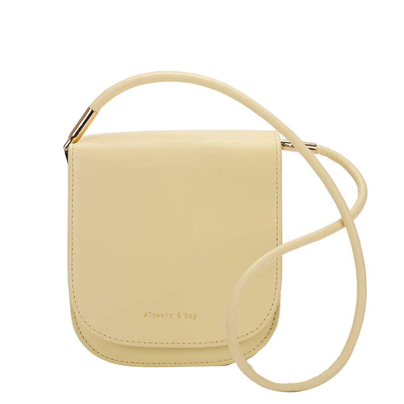 

Solid color Flip Saddle bag 2021 Spring New High-quality PU Leather Women's Designer Handbag Travel Shoulder Messenger Bag