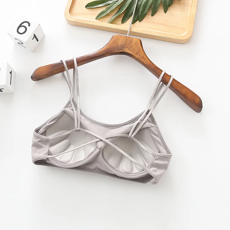 

Beauty Back Tube Top Underwear Cotton Cup Integrated with Chest Pad Cross Double-Shoulder Strap Backless Small Sling Net Red Hot