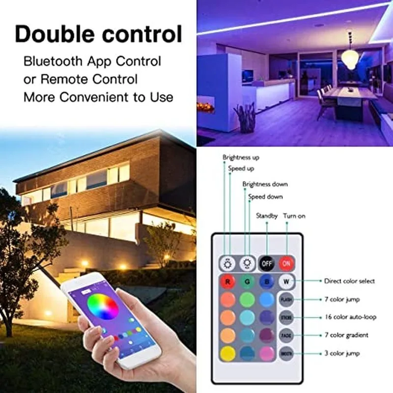 Светодиодная лента 5050 2835 12 В постоянного тока RGB гибкая светодиодные ленты 5 м 10 15