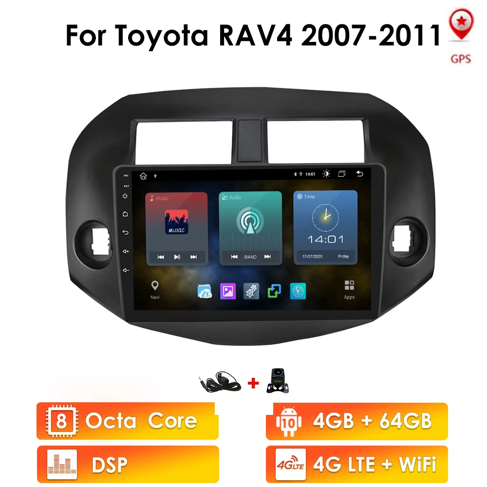 

Автомобильный радиоприемник Ossuret 3G + 32 ГБ AI Voice 2 din Android для Toyota RAV4 RAV 4 2012 - 2018 Carplay 4G Автомобильный мультимедийный GPS 2 din Авторадио