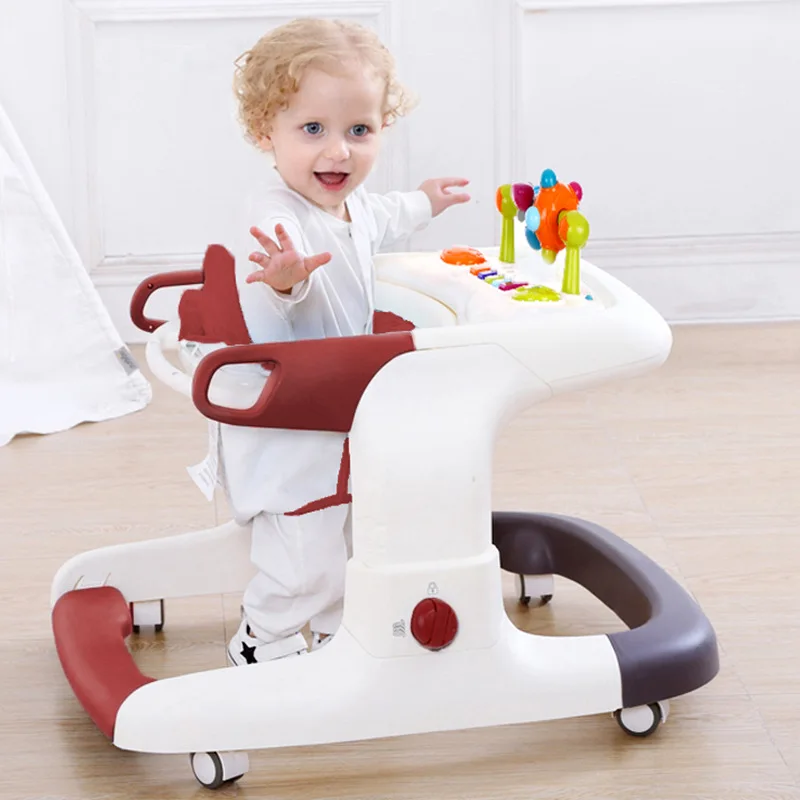 Hot-selling Double-brake Wheel Children's Walker, Anti-rollover O-leg Multi-function Dining Chair, Baby Walker  Toddler Car