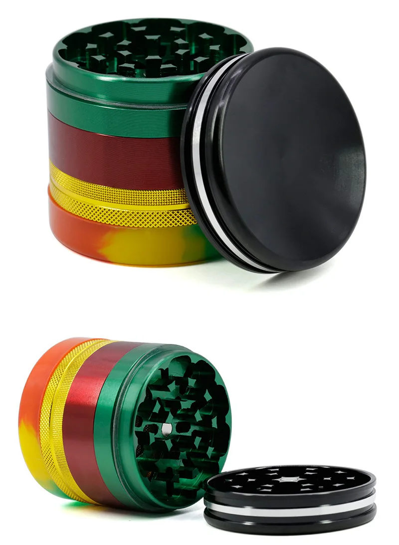 Цветная алюминиевая дробилка силиконовый резервуар для хранения 63 мм 5 шт.