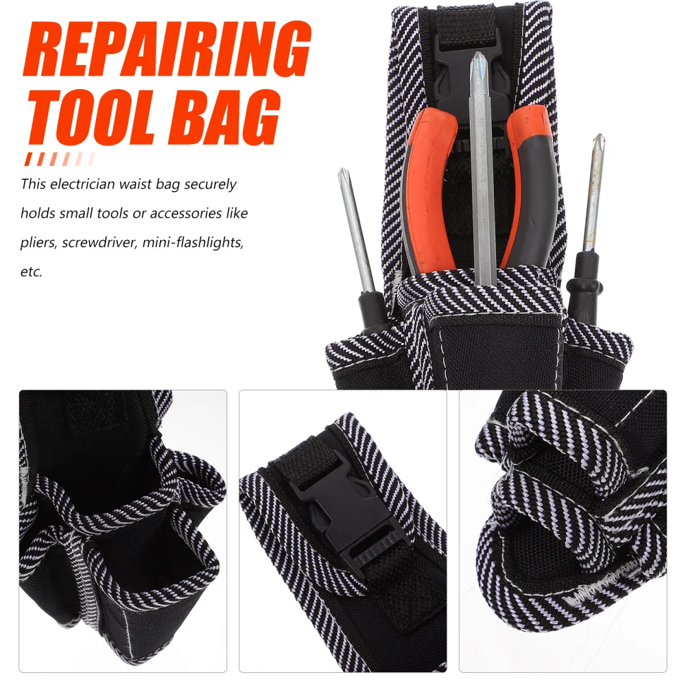 

1pc Multi-function Tool Waist Pouch Electrician Tool Organizer Carrying Pouch