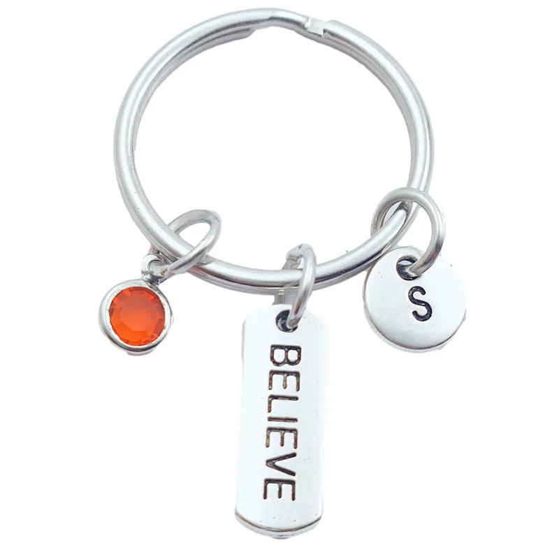 Креативные брелоки с надписью на цепочке и камнем талисманом|Брелоки| |