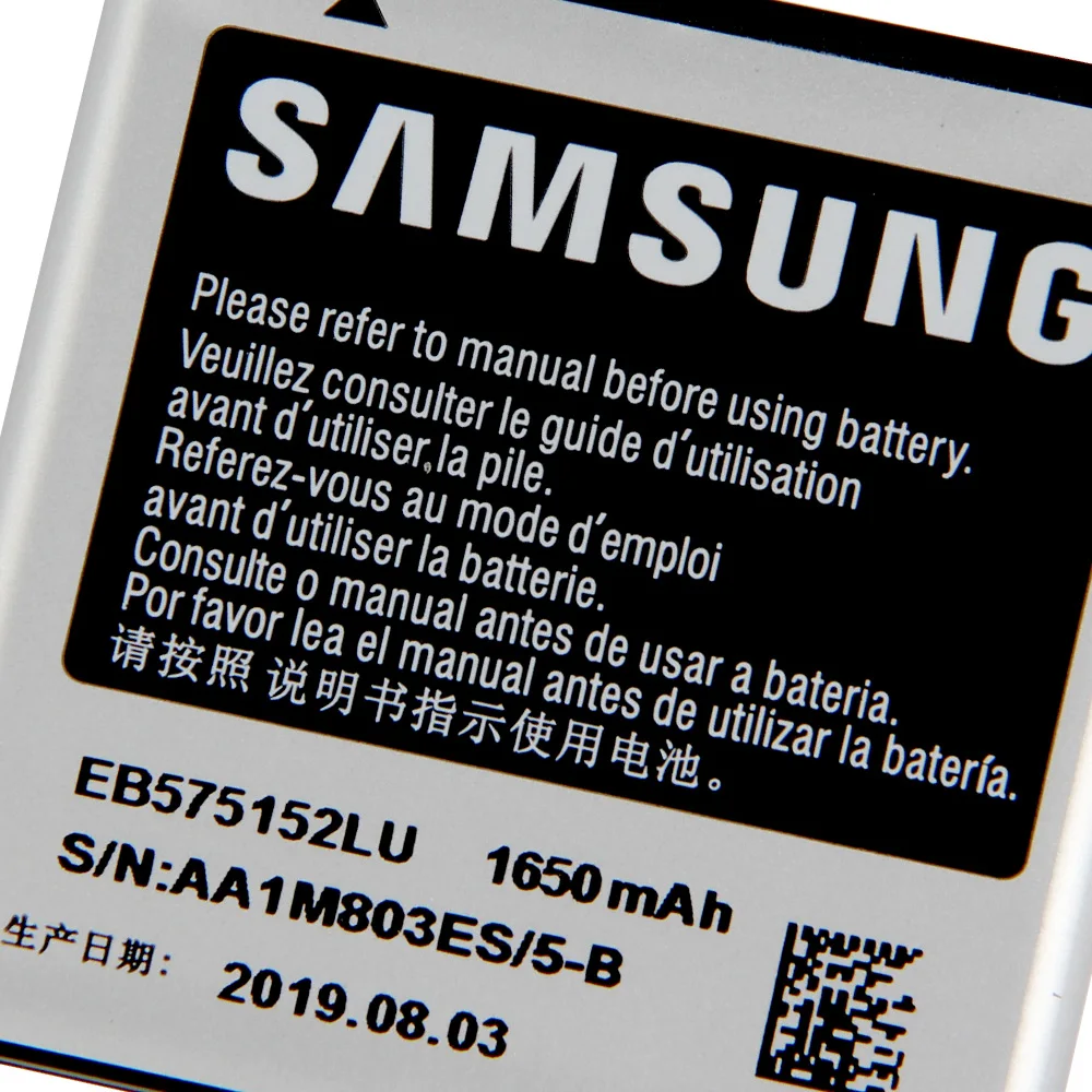 Оригинальный аккумулятор SAMSUNG EB575152LU EB575152VU /VA для Samsung Galaxy S I9000 I9003 I589 I8250 I919 D710 I779 i9105