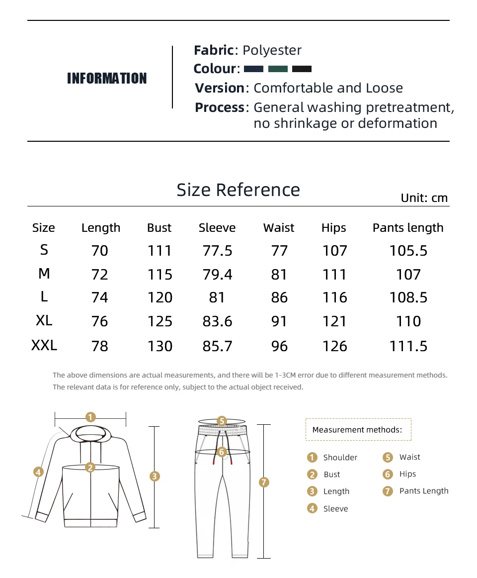 

2 Piece Men Tracksuit Casual Sports Suit Jacket Coat and Pants Set Jogger Running Suit Training Set Gym Fitness Clothing Workout