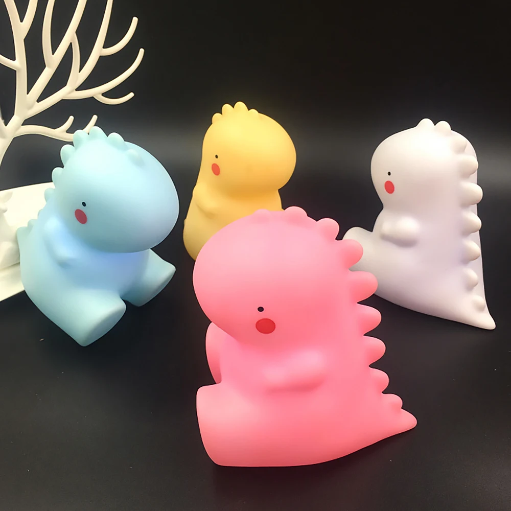 Милый динозавр 3D светодиодный Ночной светильник украшения дома животных сада