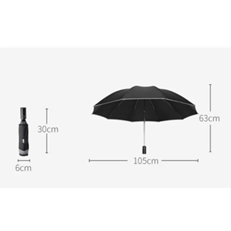 Maxairms Outdoor Tools Automatic Umbrella Men LED Windproof Reverse Folding Rain Car Umbrellas Strong | Спорт и развлечения